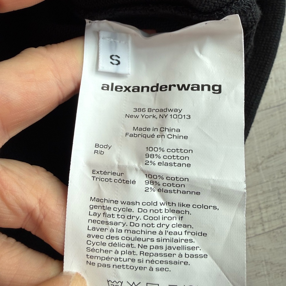 Alexander Wang Black Jersey Cotton Mini Skirt Casual Size S - Picture 5 of 5